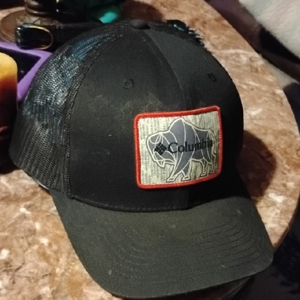 Columbia Black Mesh Cap with Logo Patch